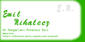 emil mihalecz business card